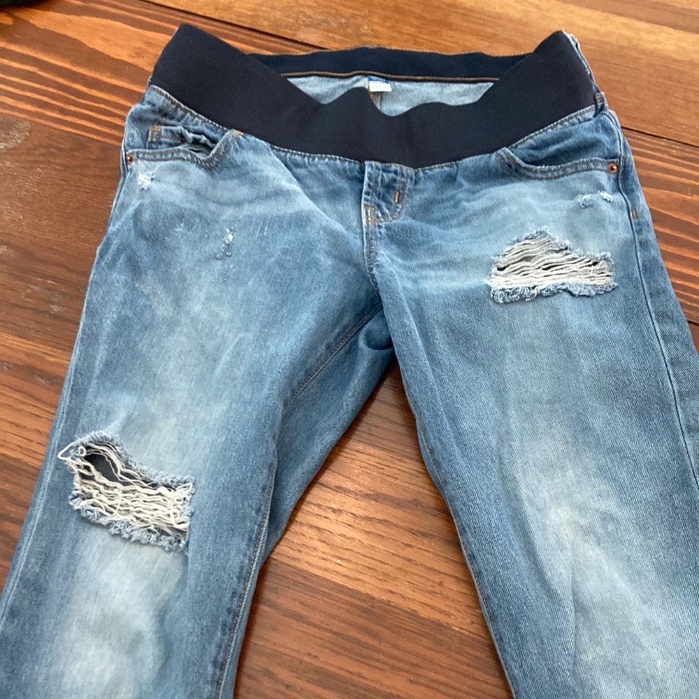 Old Navy Maternity Slouchy Straight Jeans
